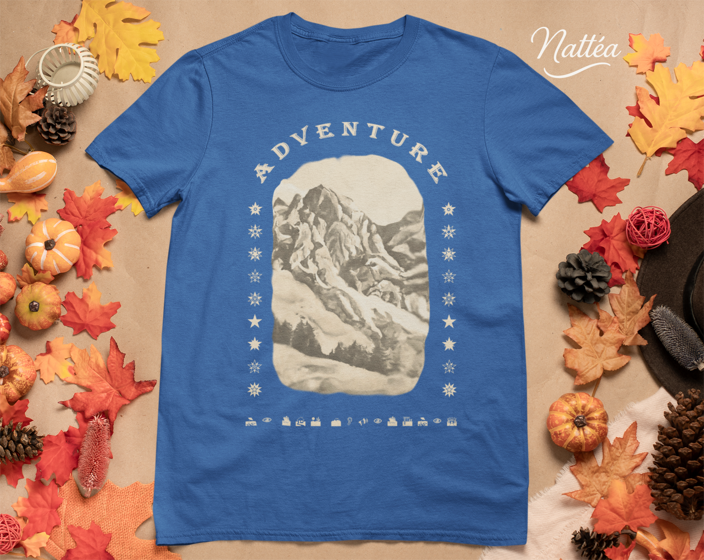 Adventure  T-Shirt – Vintage Mountain Scene from Oil Painting