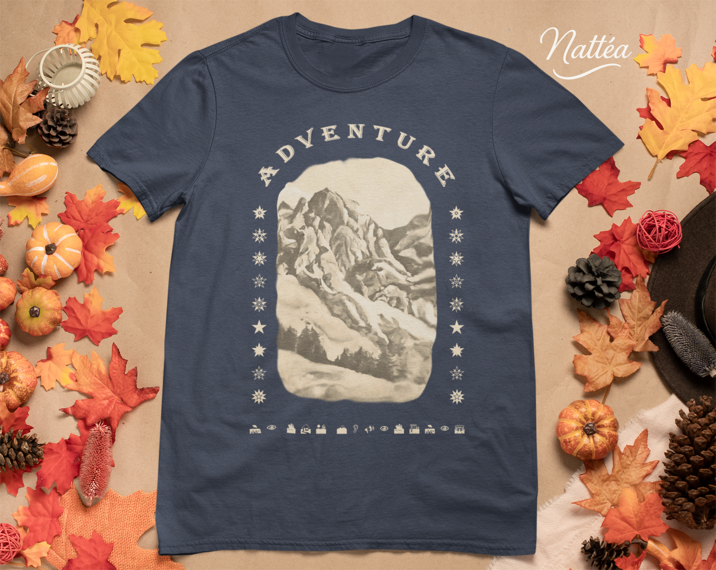 Adventure  T-Shirt – Vintage Mountain Scene from Oil Painting