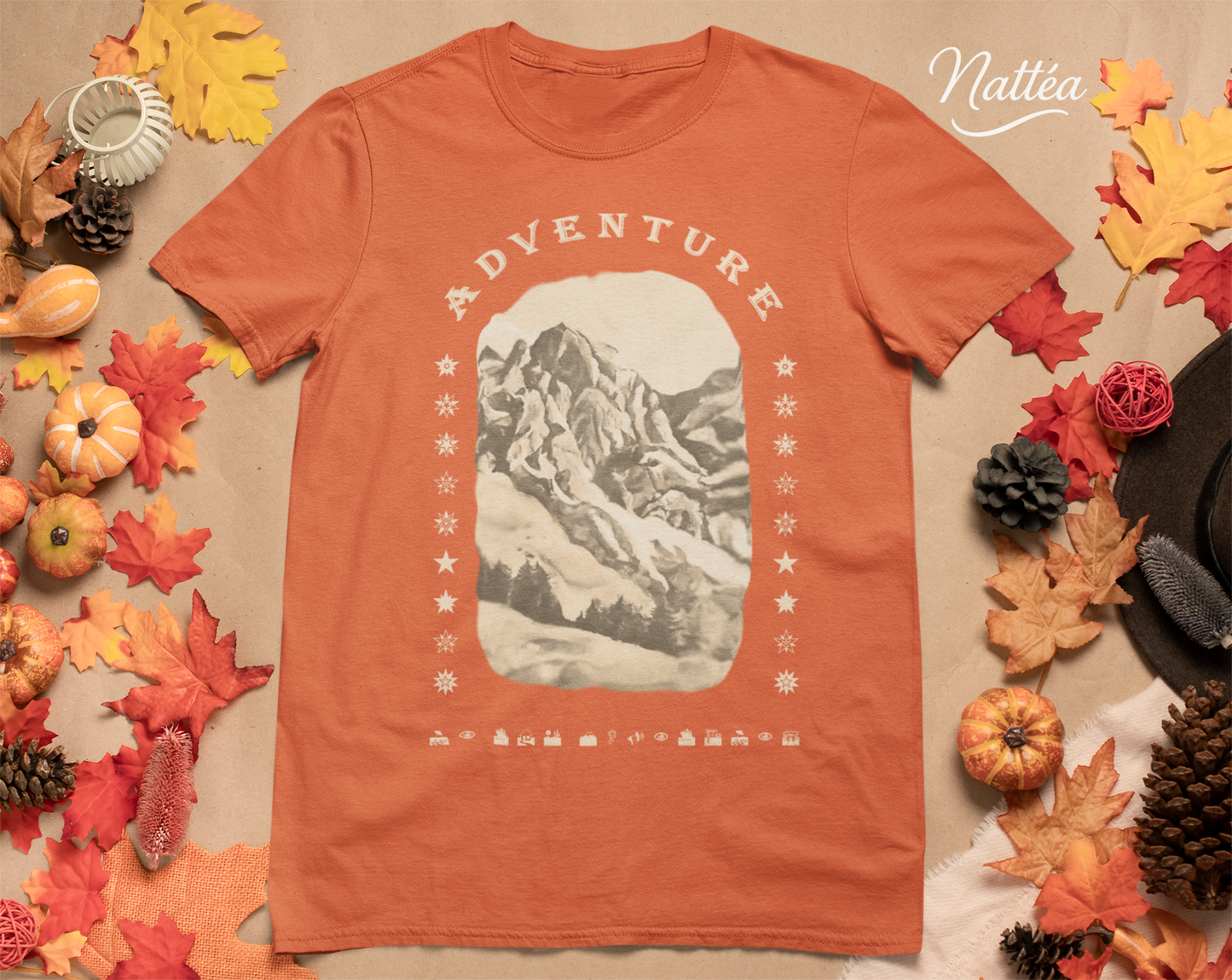Adventure  T-Shirt – Vintage Mountain Scene from Oil Painting