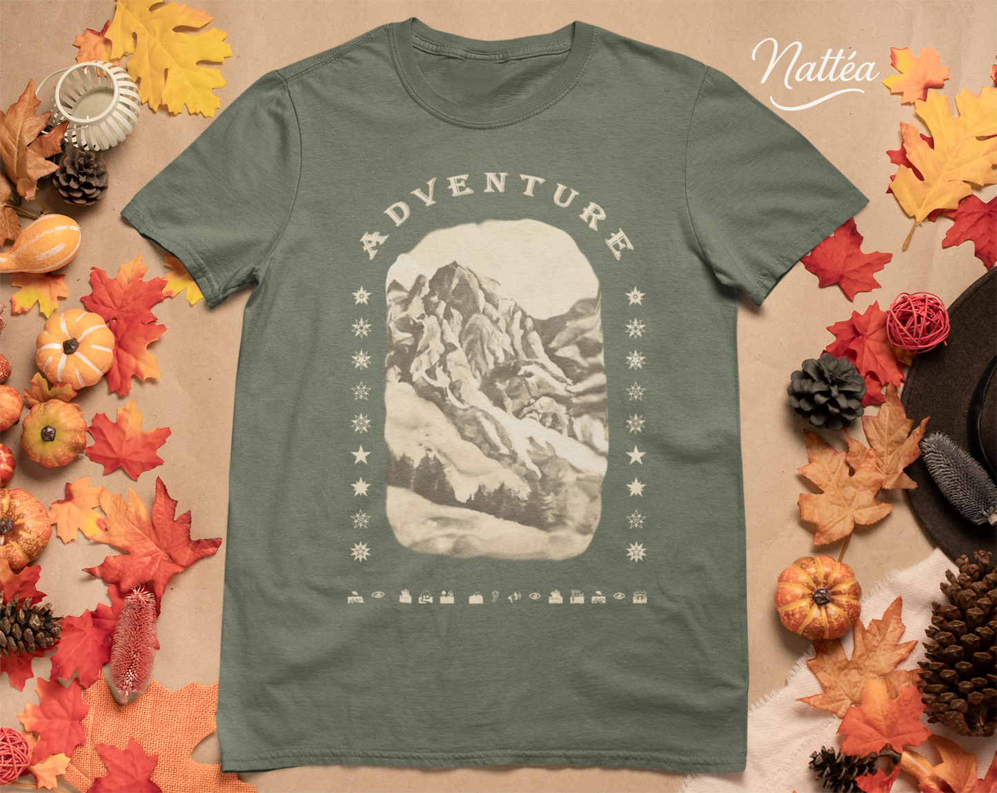 Adventure  T-Shirt – Vintage Mountain Scene from Oil Painting
