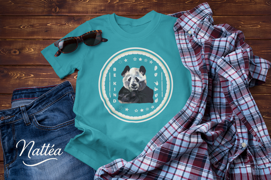 Be Kind ASL T-Shirt –  Cool Panda  Design from Original Oil Painting
