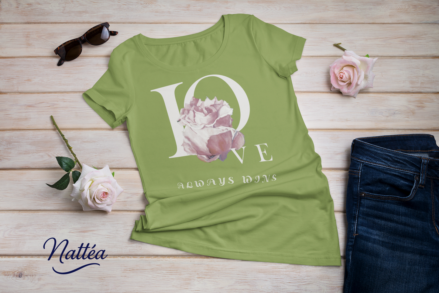 Love always wins Rose Art Tee – Inspired by Original Oil Painting