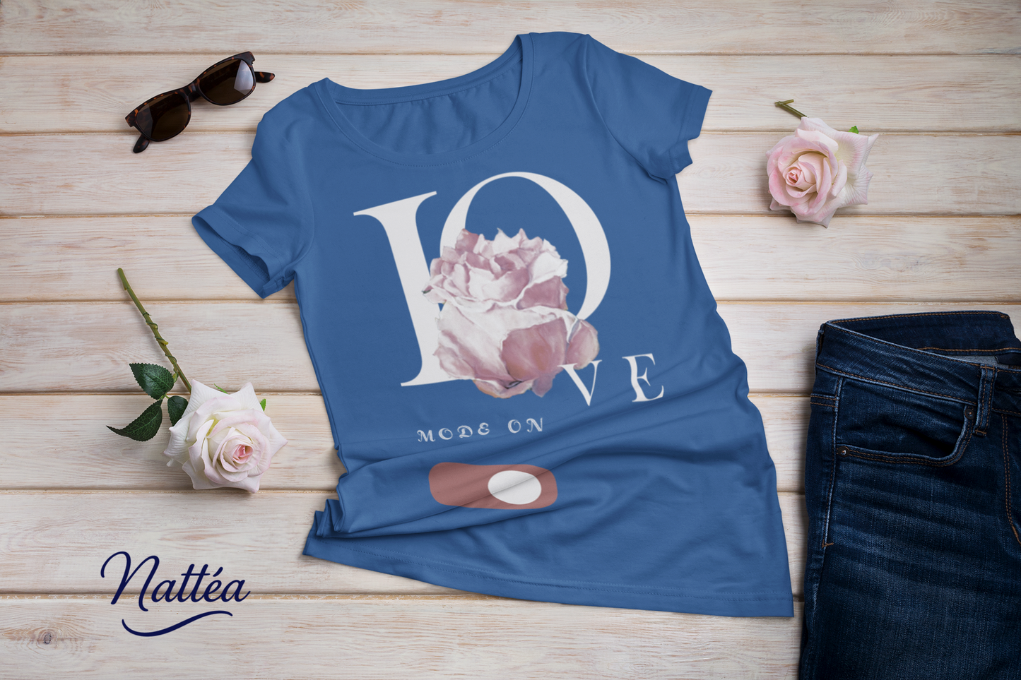Love Mode On T-Shirt – Artistic Rose Design from Original Painting