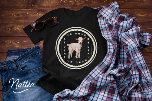 Be Kind  T-Shirt – Cute Lamb Design from Original Watercolor Painting