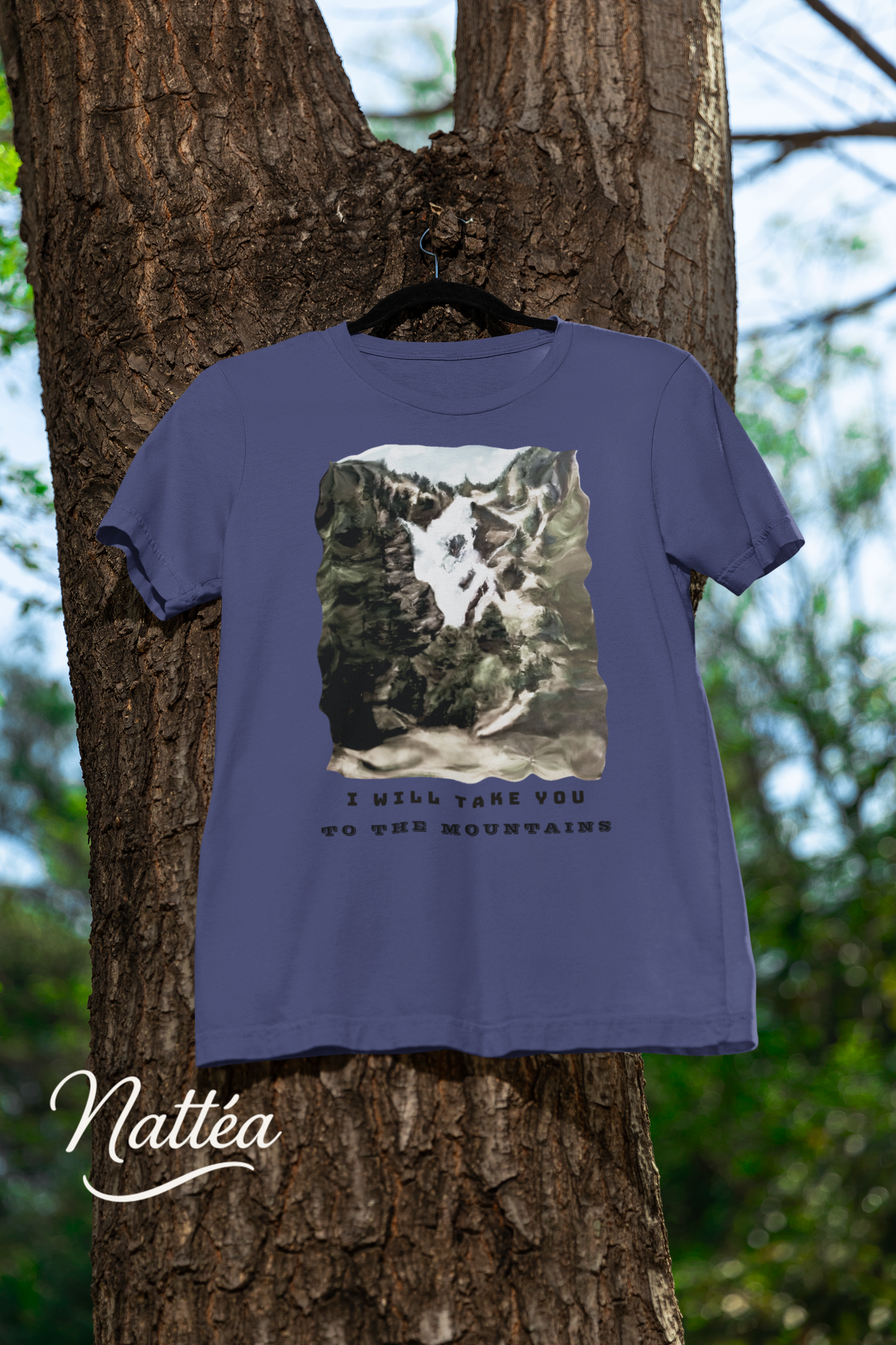 I Will Take to the Mountains T-Shirt – Nature Lover’s Tee Inspired by Original Landscape Art