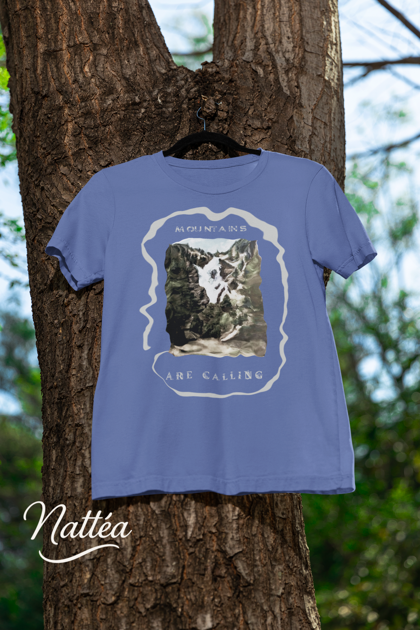 Mountains are Calling  T-Shirt – Nature Lover’s Tee Inspired by Original Landscape Art  Vintage Style