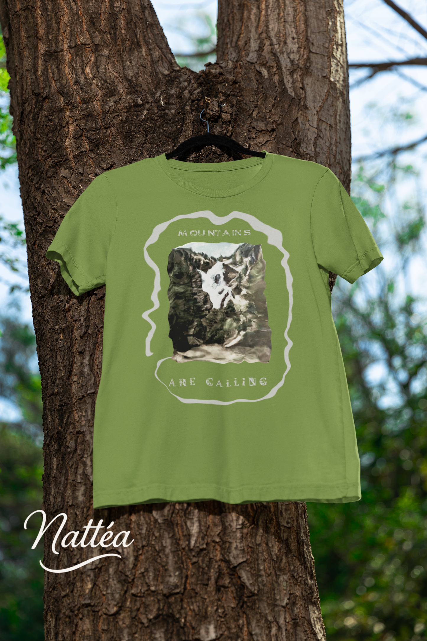 Mountains are Calling  T-Shirt – Nature Lover’s Tee Inspired by Original Landscape Art  Vintage Style