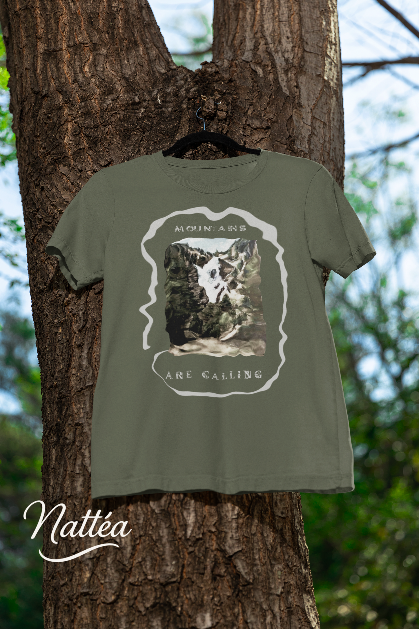 Mountains are Calling  T-Shirt – Nature Lover’s Tee Inspired by Original Landscape Art  Vintage Style