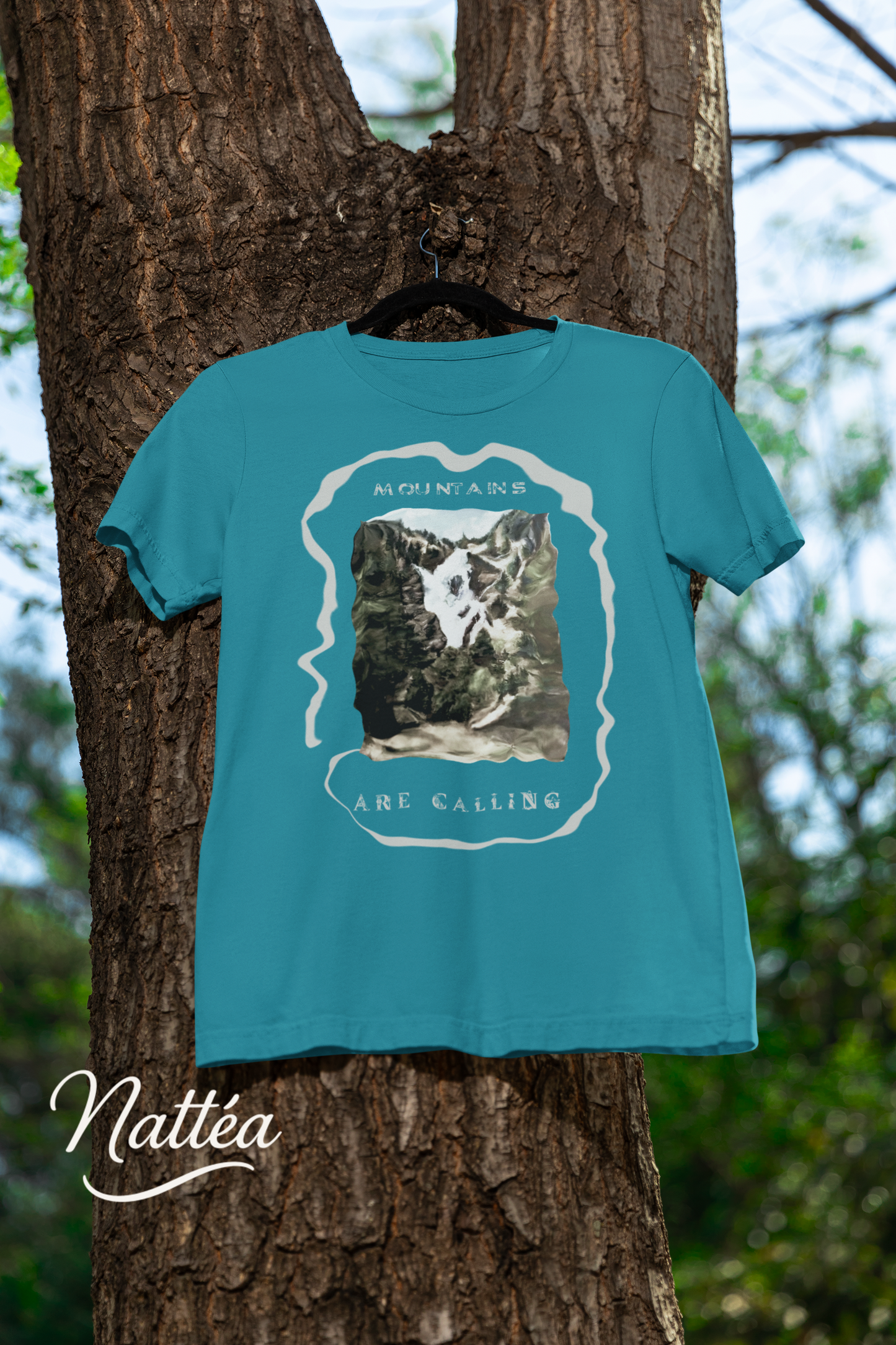 Mountains are Calling  T-Shirt – Nature Lover’s Tee Inspired by Original Landscape Art  Vintage Style