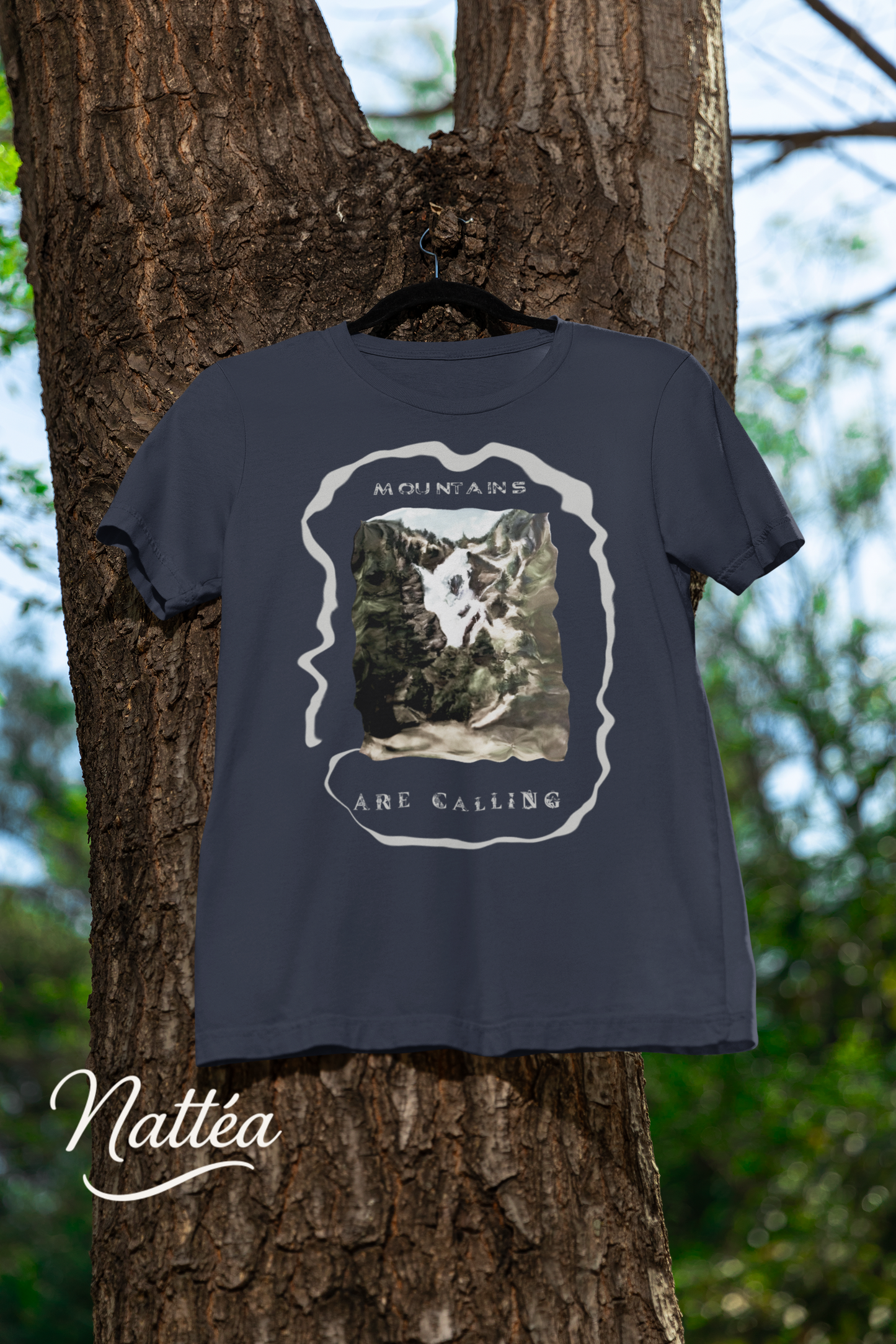 Mountains are Calling  T-Shirt – Nature Lover’s Tee Inspired by Original Landscape Art  Vintage Style