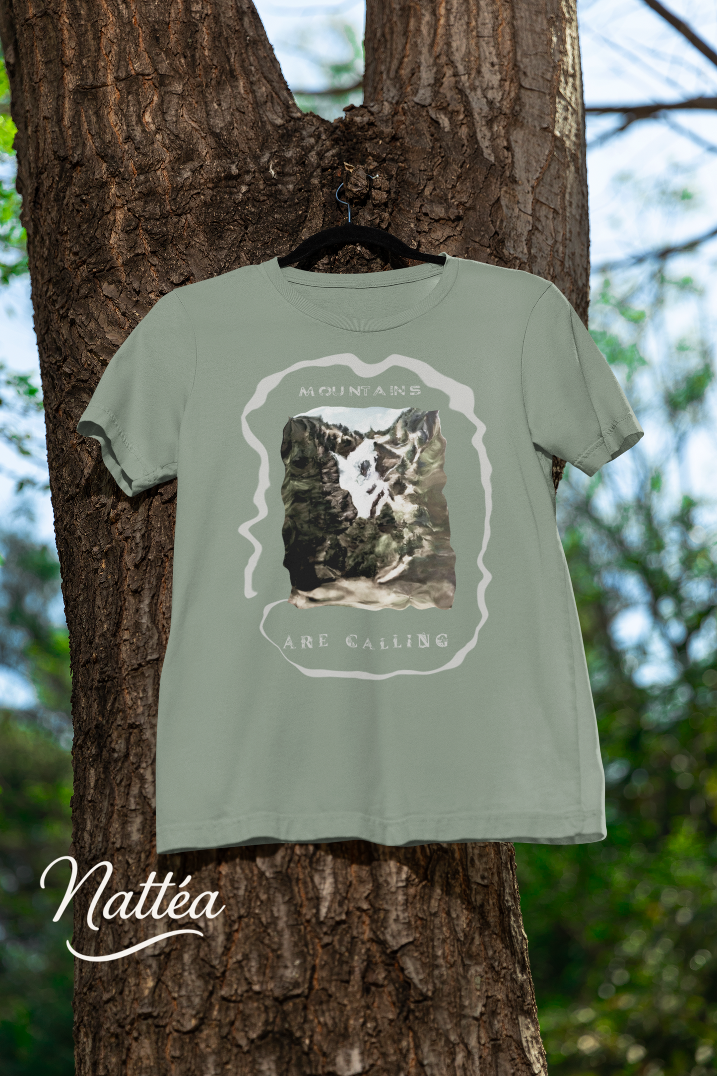 Mountains are Calling  T-Shirt – Nature Lover’s Tee Inspired by Original Landscape Art  Vintage Style