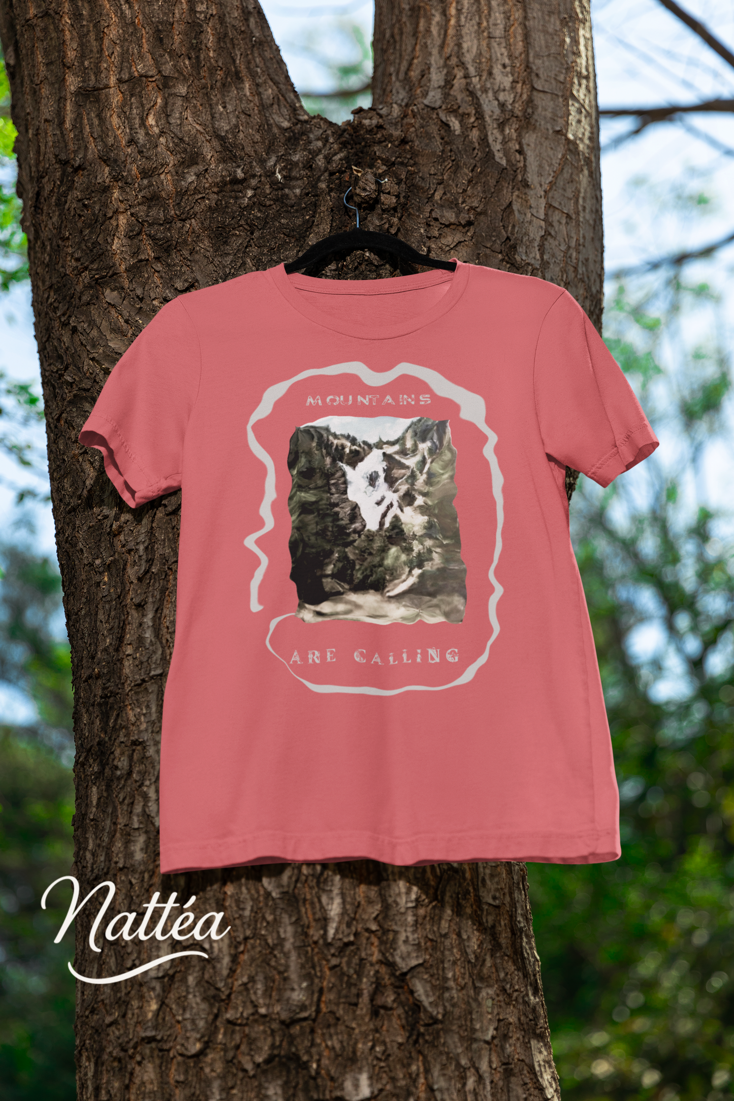 Mountains are Calling  T-Shirt – Nature Lover’s Tee Inspired by Original Landscape Art  Vintage Style