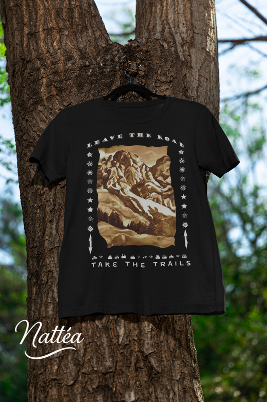 Leave the road T-Shirt – Nature Lover’s Tee Inspired by Original Landscape Art  Vintage Style