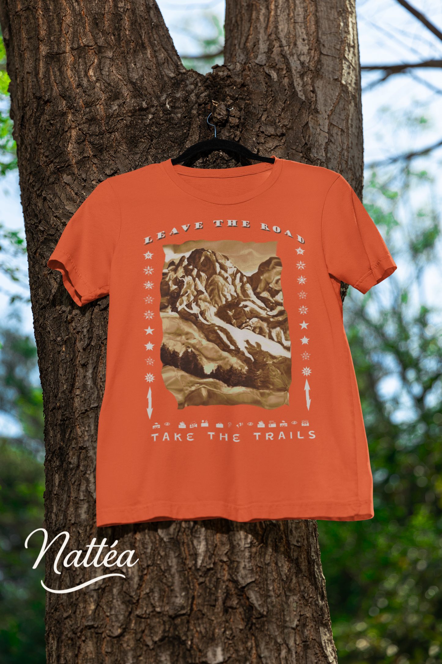 Leave the road T-Shirt – Nature Lover’s Tee Inspired by Original Landscape Art  Vintage Style