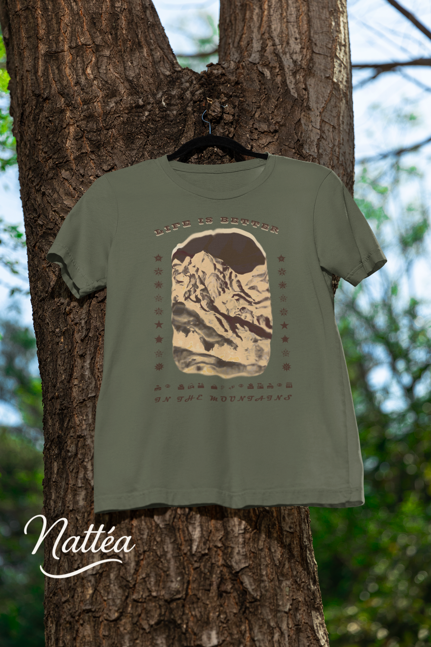 Life is better in the Mountains dark  T-Shirt for Adventure Lovers, Trip Shirt, Travel Gifts, Vacation Tee, Wanderlust Apparel