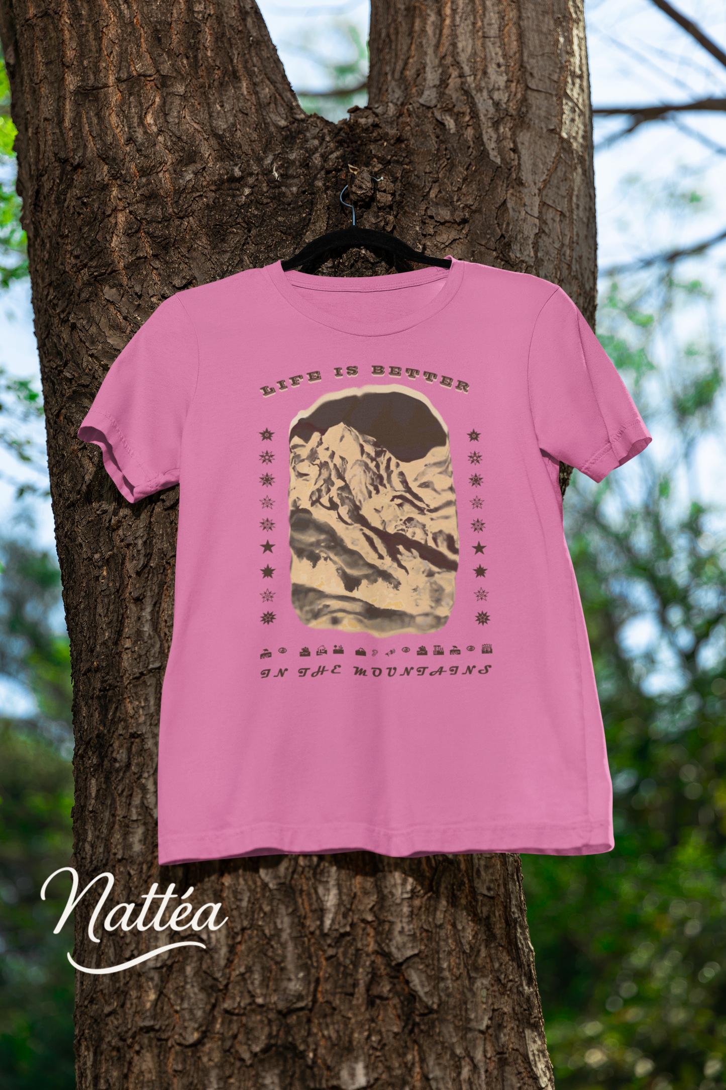 Life is better in the Mountains dark  T-Shirt for Adventure Lovers, Trip Shirt, Travel Gifts, Vacation Tee, Wanderlust Apparel