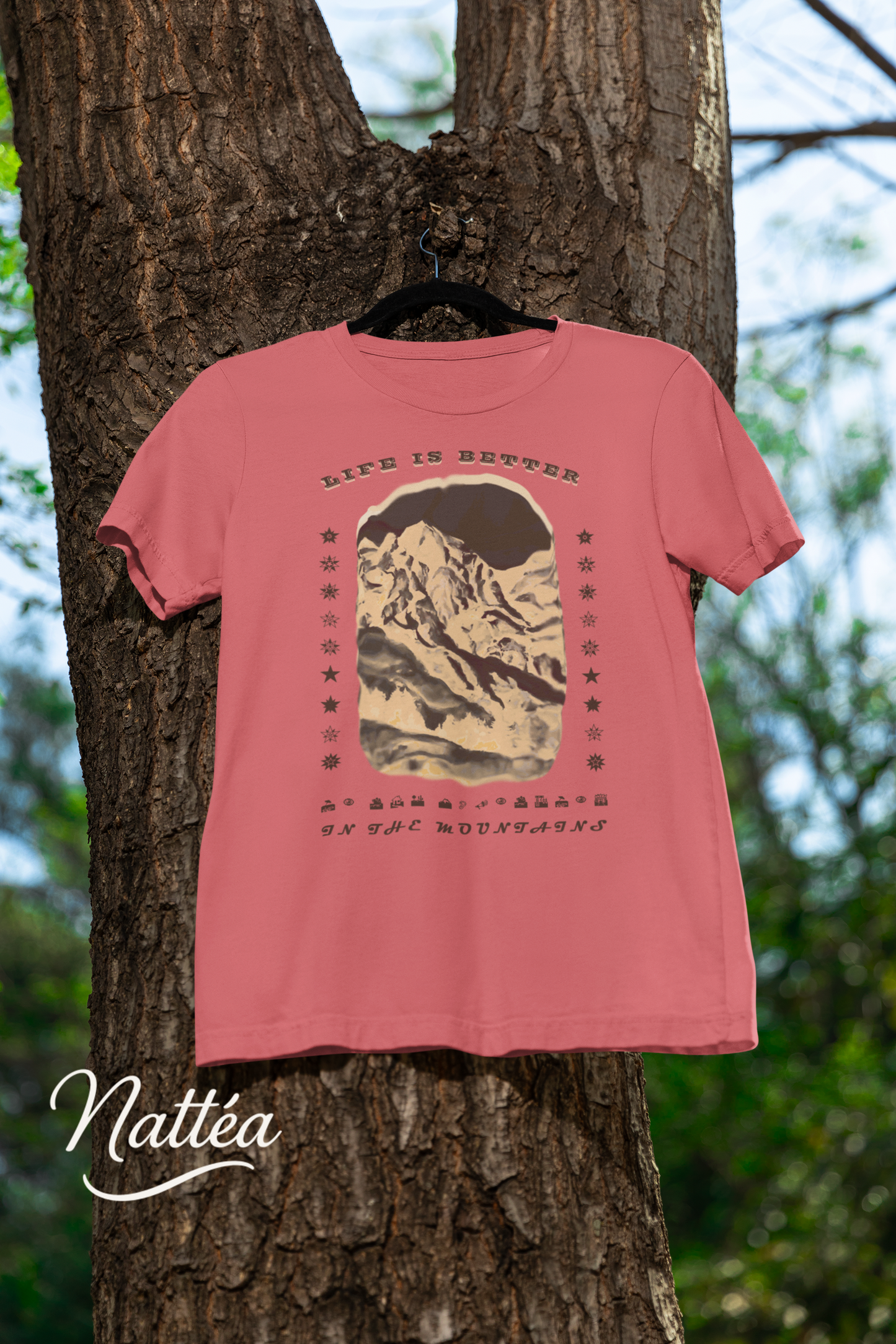 Life is better in the Mountains dark  T-Shirt for Adventure Lovers, Trip Shirt, Travel Gifts, Vacation Tee, Wanderlust Apparel