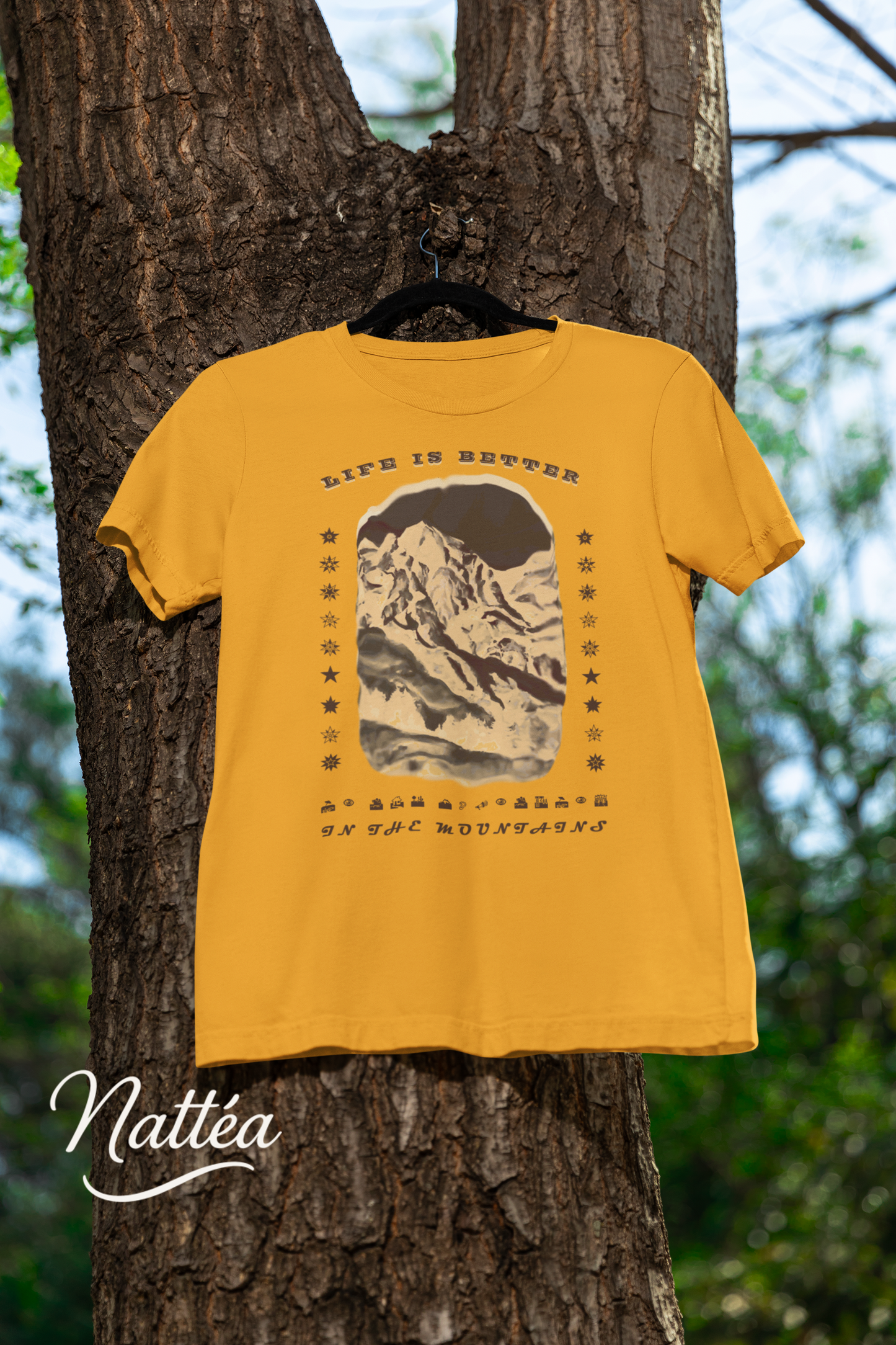 Life is better in the Mountains dark  T-Shirt for Adventure Lovers, Trip Shirt, Travel Gifts, Vacation Tee, Wanderlust Apparel
