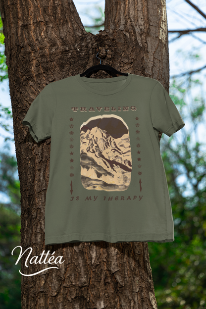 Traveling Is My Therapy T-Shirt for Adventure Lovers, Trip Shirt, Travel Gifts, Vacation Tee, Wanderlust Apparel