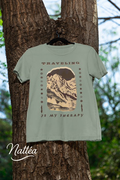 Traveling Is My Therapy T-Shirt for Adventure Lovers, Trip Shirt, Travel Gifts, Vacation Tee, Wanderlust Apparel