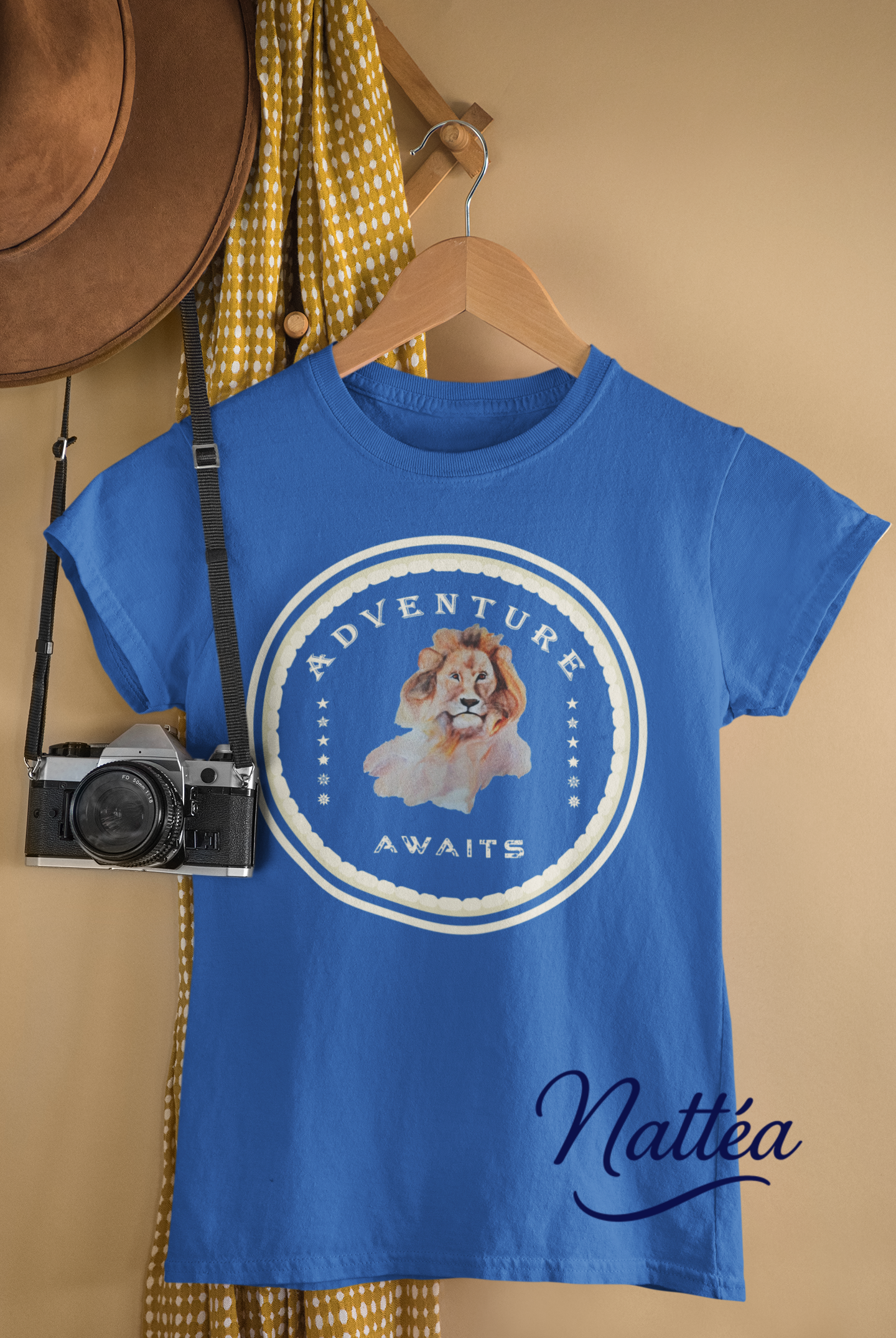 Watercolor Lion T-Shirt – Safari Vibes & Adventure Awaits Style