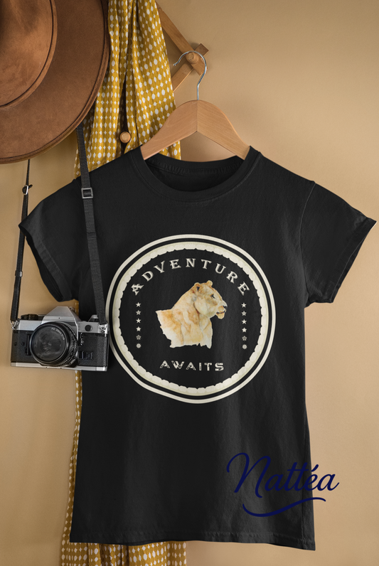 Watercolor Lioness T-Shirt – Safari Vibes & Adventure Awaits Style