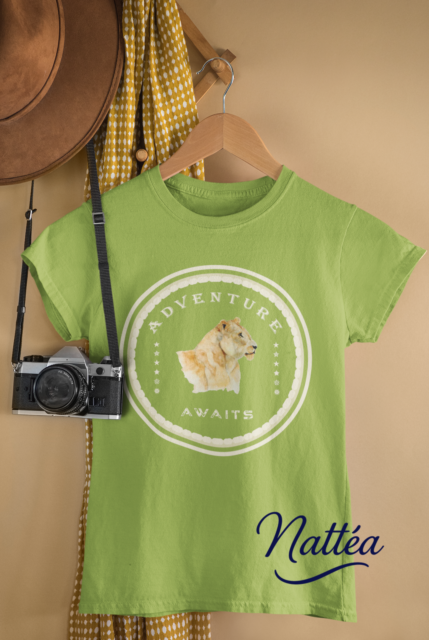 Watercolor Lioness T-Shirt – Safari Vibes & Adventure Awaits Style