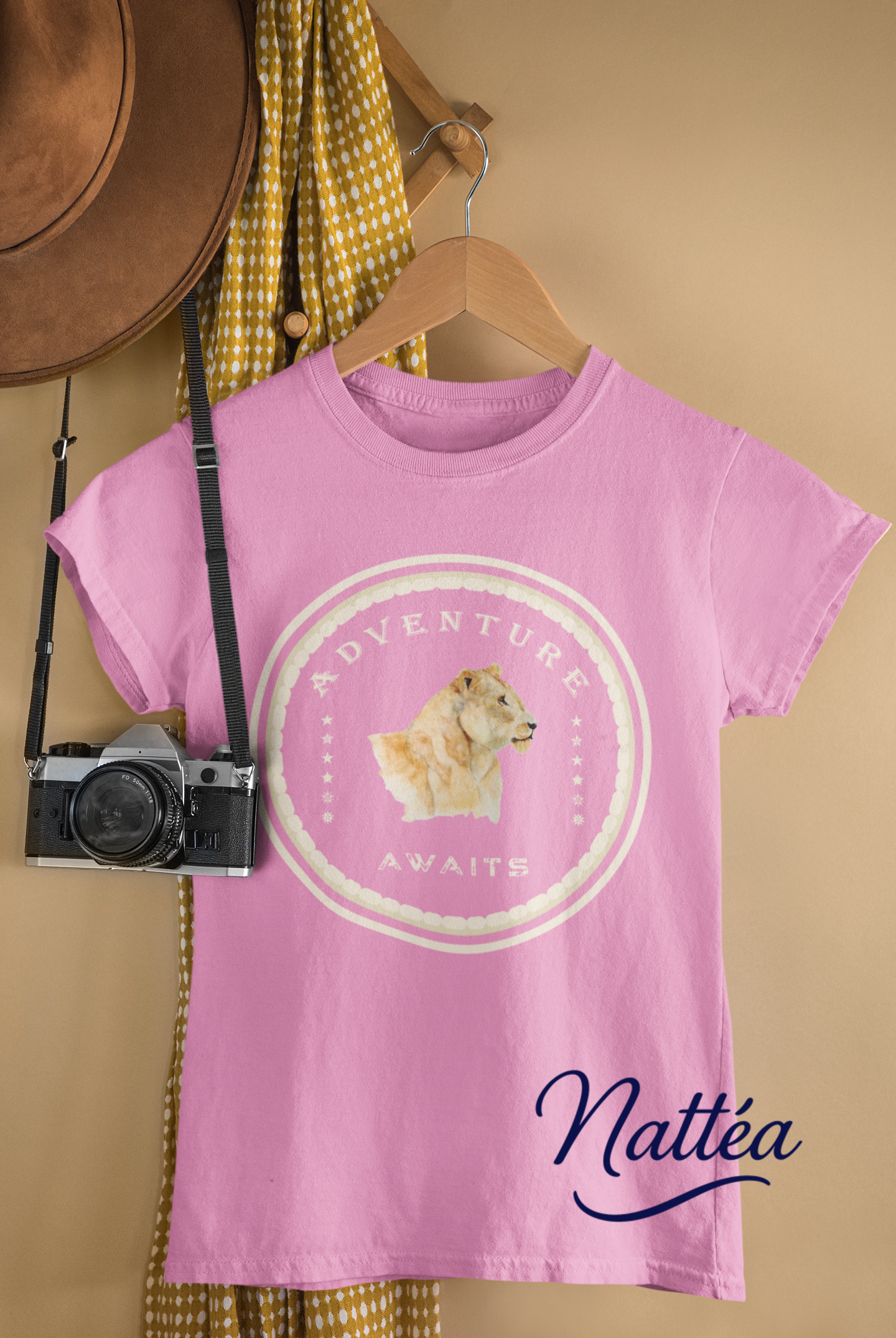 Watercolor Lioness T-Shirt – Safari Vibes & Adventure Awaits Style