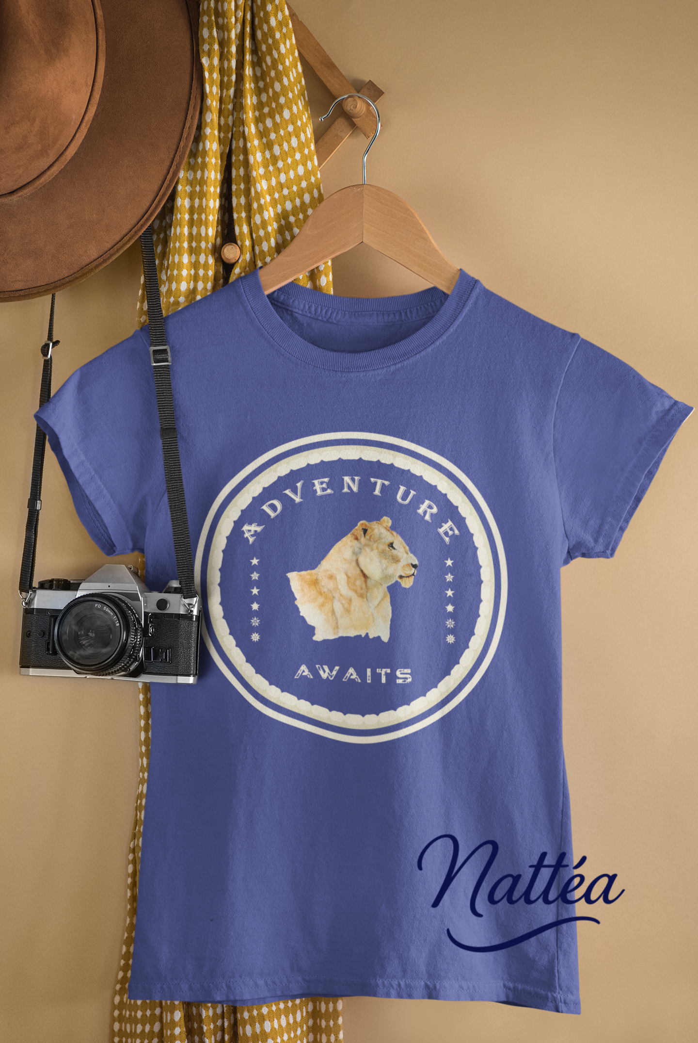 Watercolor Lioness T-Shirt – Safari Vibes & Adventure Awaits Style