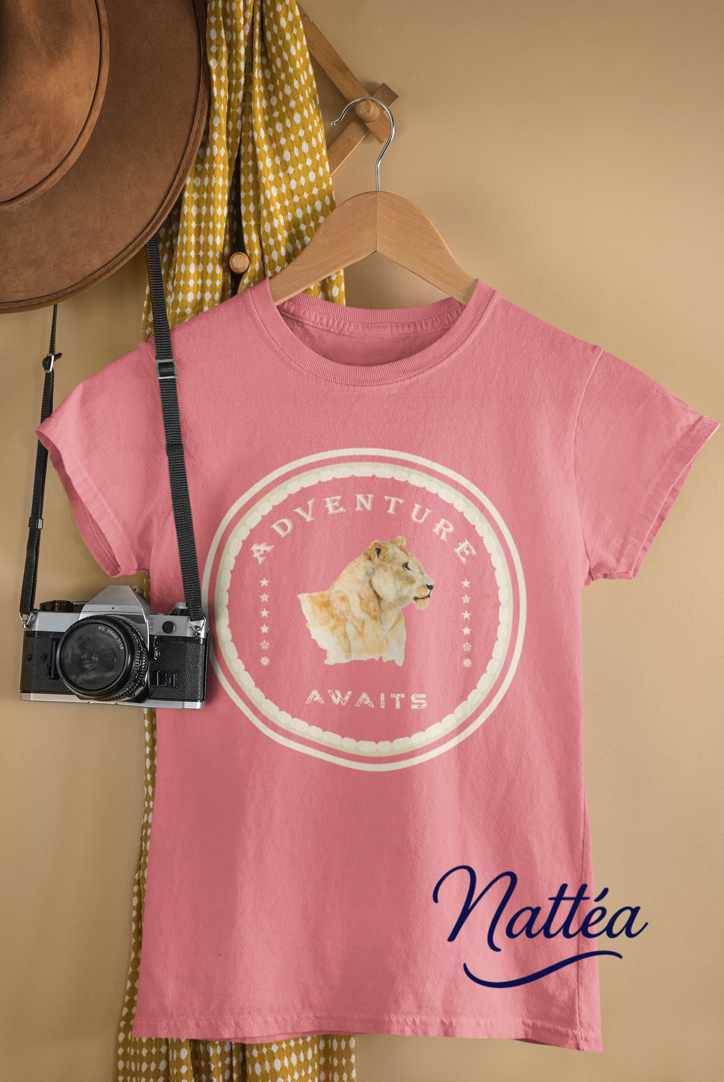 Watercolor Lioness T-Shirt – Safari Vibes & Adventure Awaits Style