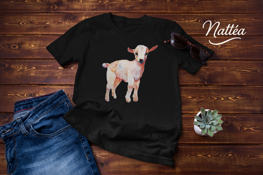 Cute Lamb T-Shirt – Watercolor Art from Original Painting