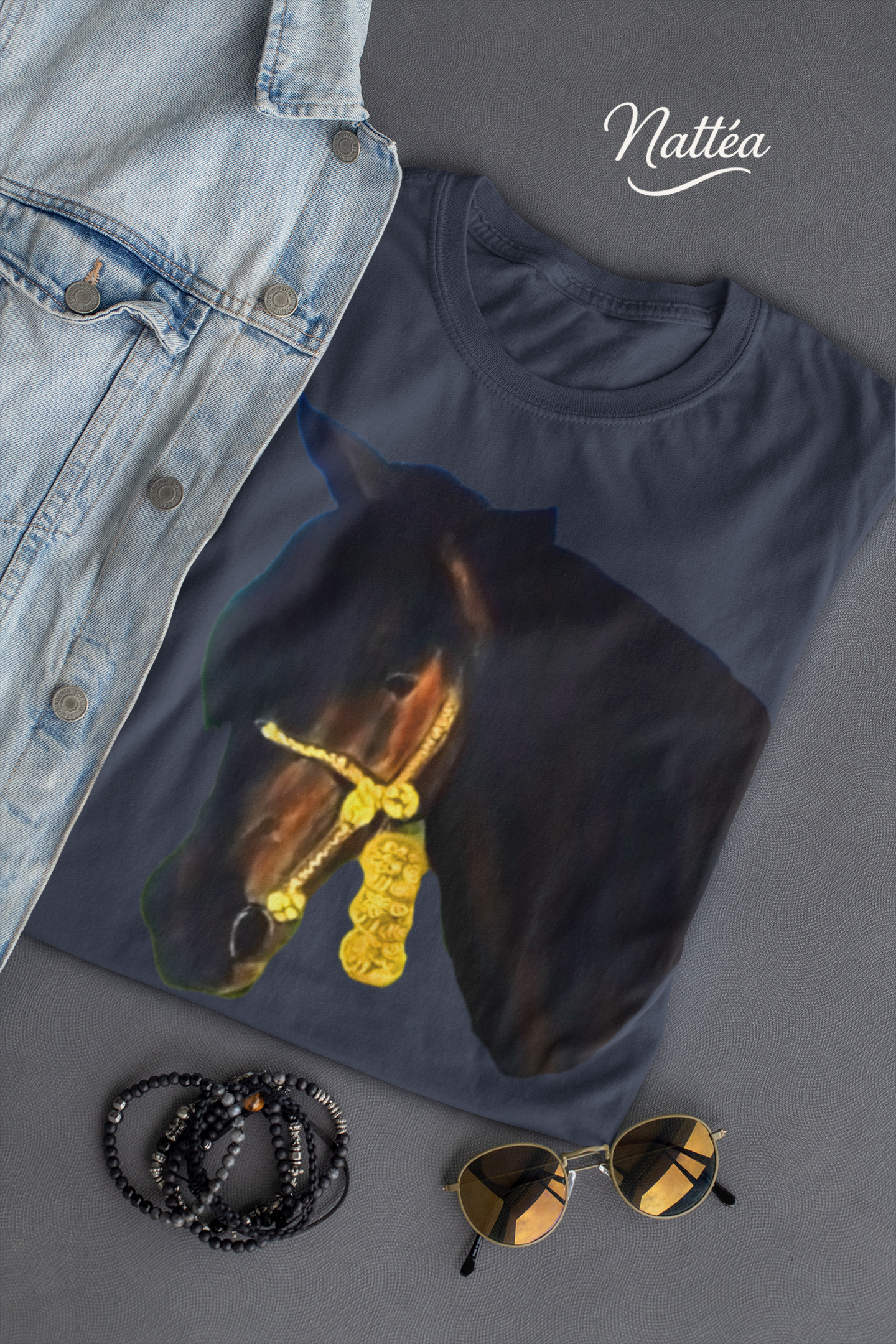 Artistic Horse T-Shirt – Elegant Equestrian Oil Painting Design