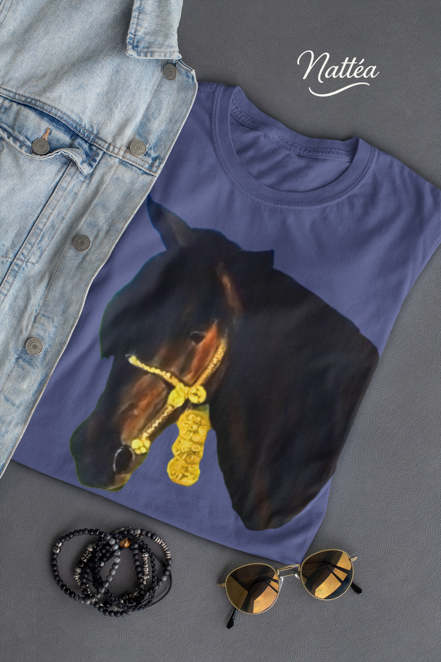 Artistic Horse T-Shirt – Elegant Equestrian Oil Painting Design