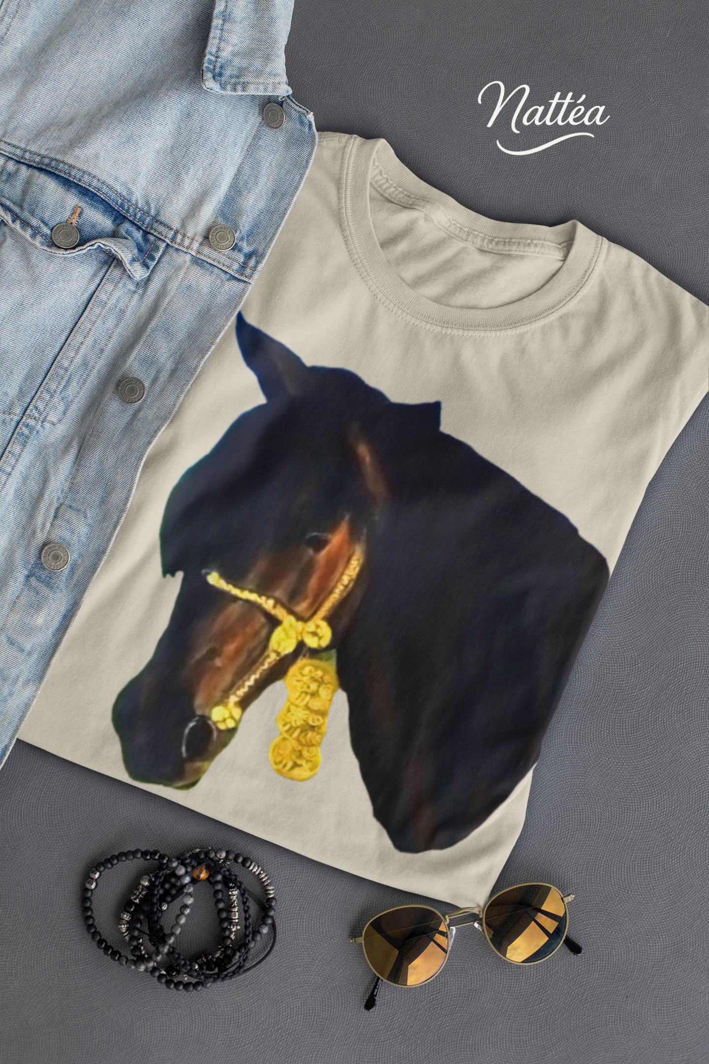 Artistic Horse T-Shirt – Elegant Equestrian Oil Painting Design