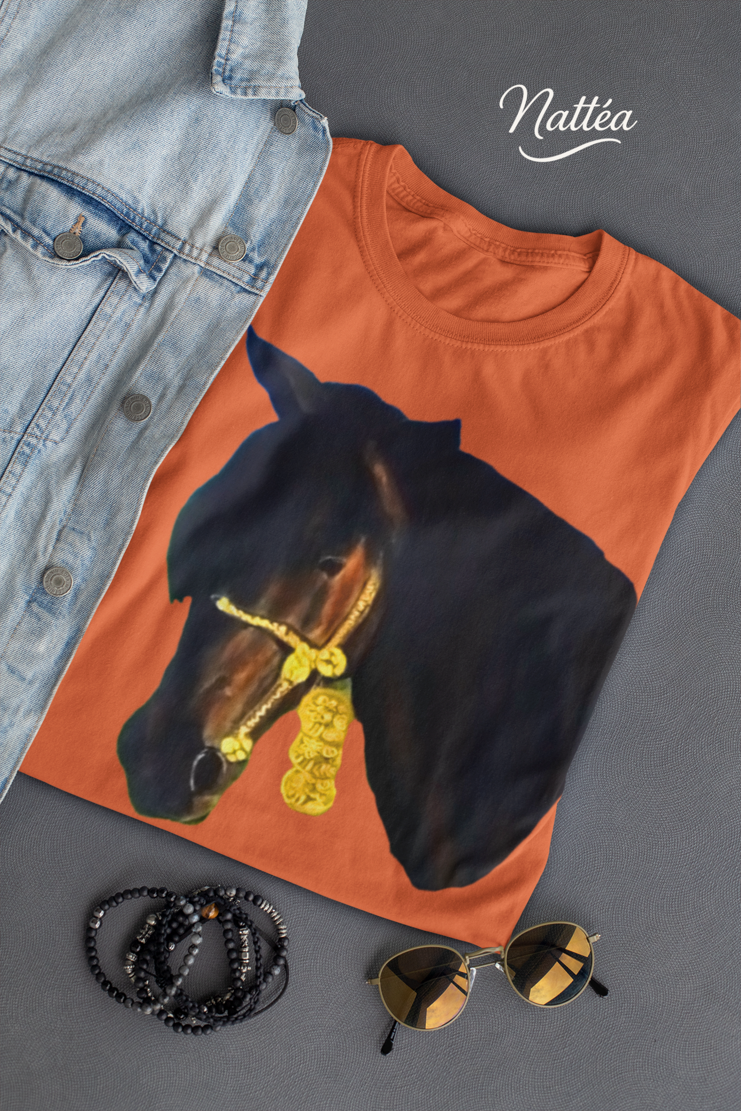 Artistic Horse T-Shirt – Elegant Equestrian Oil Painting Design