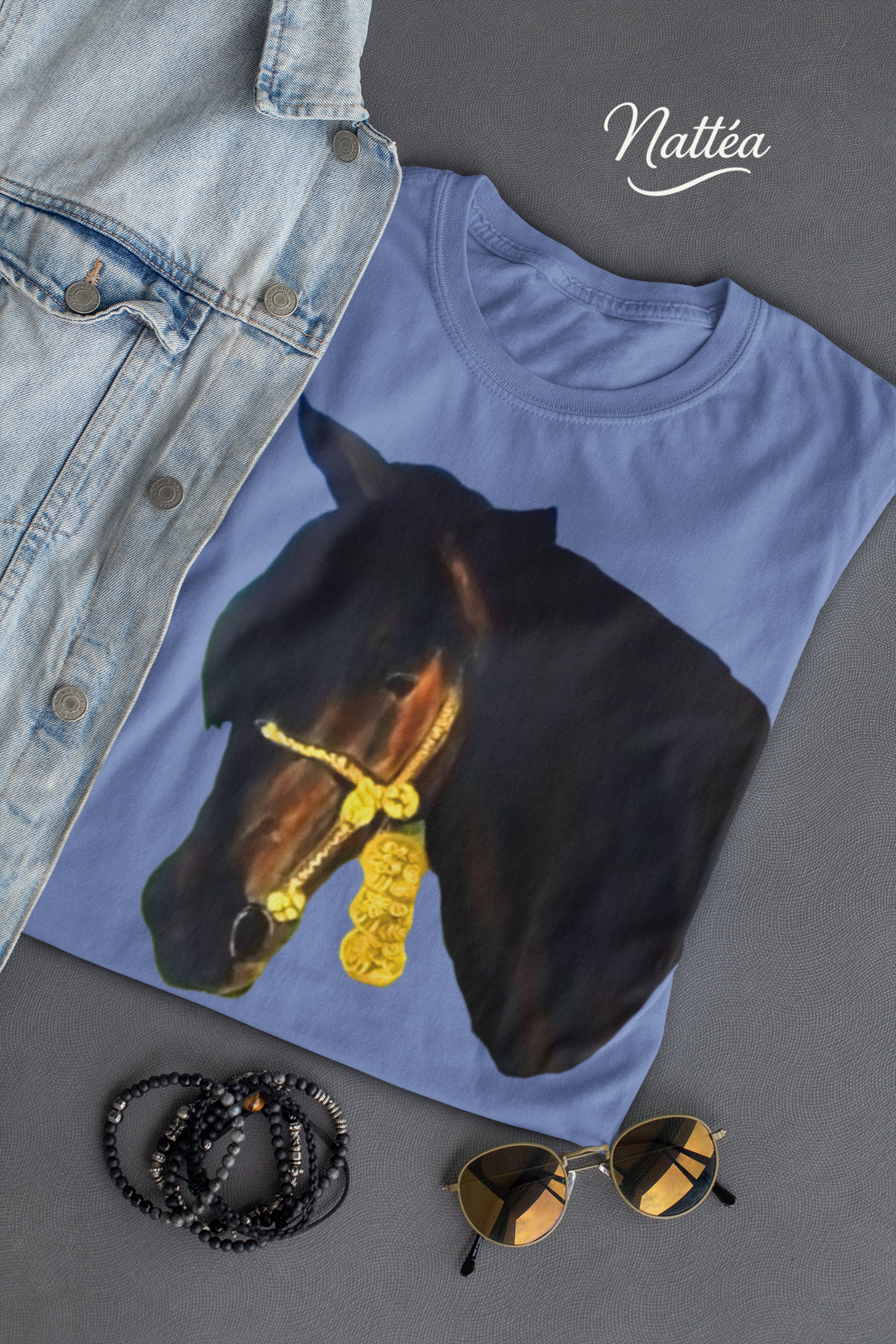 Artistic Horse T-Shirt – Elegant Equestrian Oil Painting Design