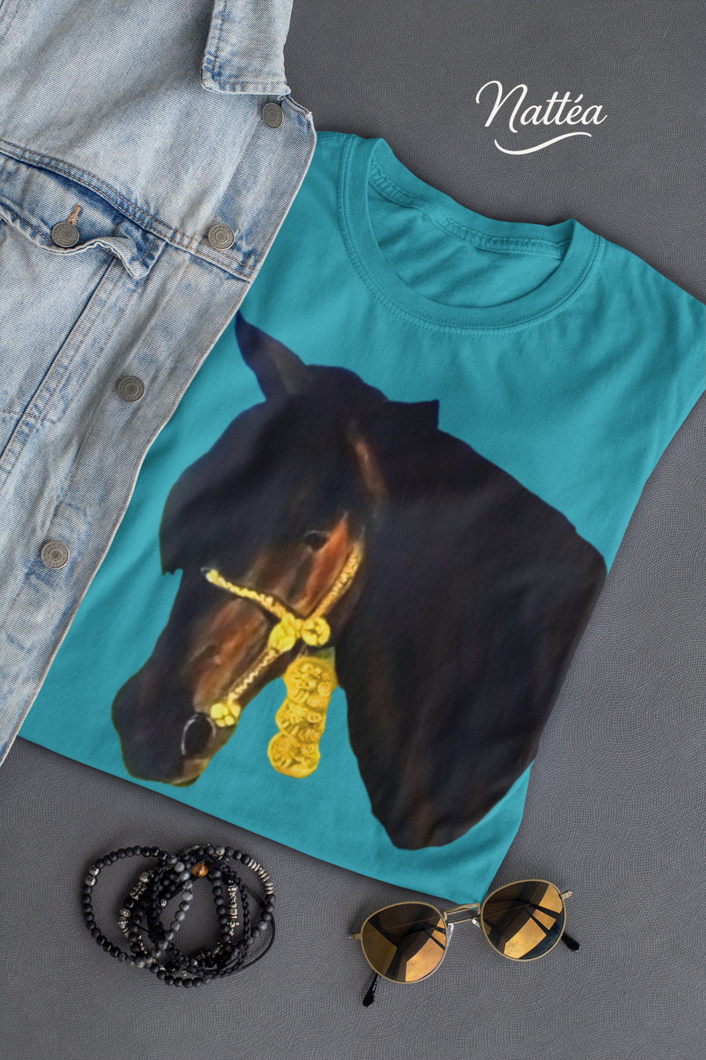 Artistic Horse T-Shirt – Elegant Equestrian Oil Painting Design