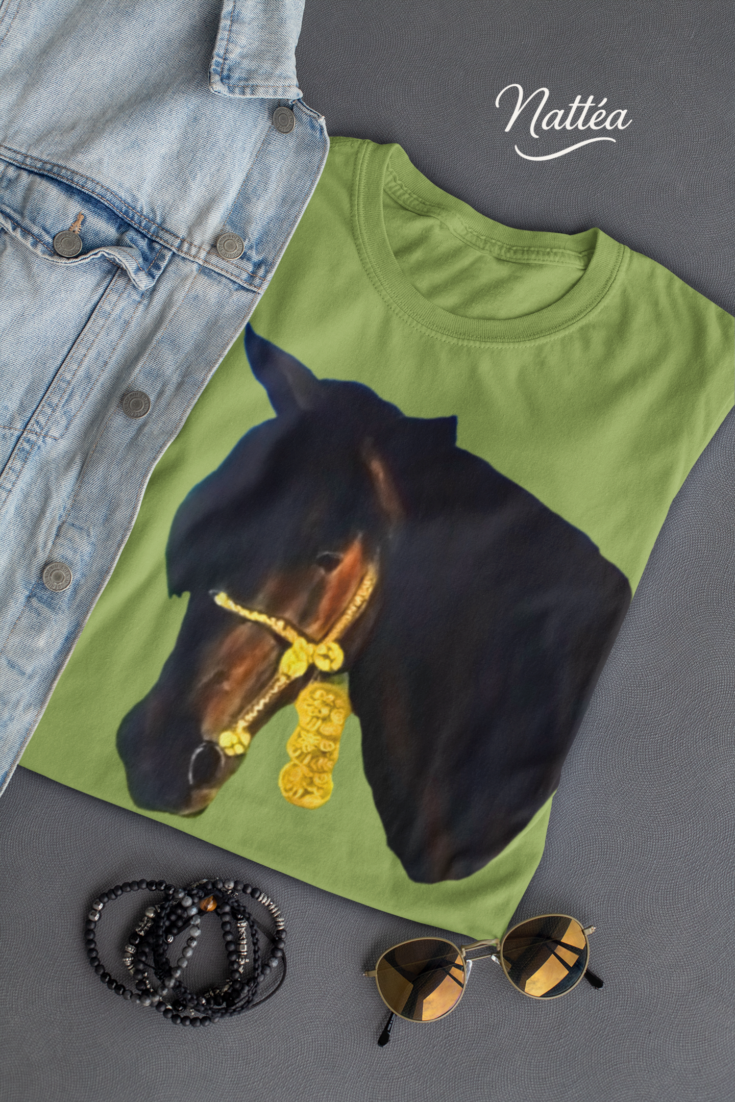 Artistic Horse T-Shirt – Elegant Equestrian Oil Painting Design