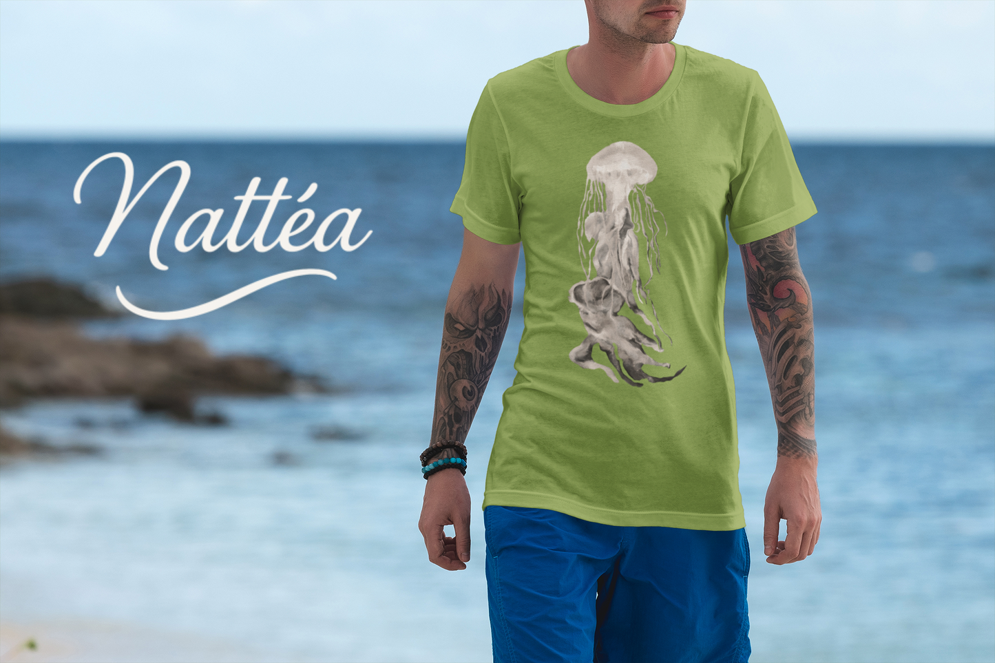 Jellyfish T-Shirt – Ocean-Inspired Art from Original Oil Painting Vintage Style