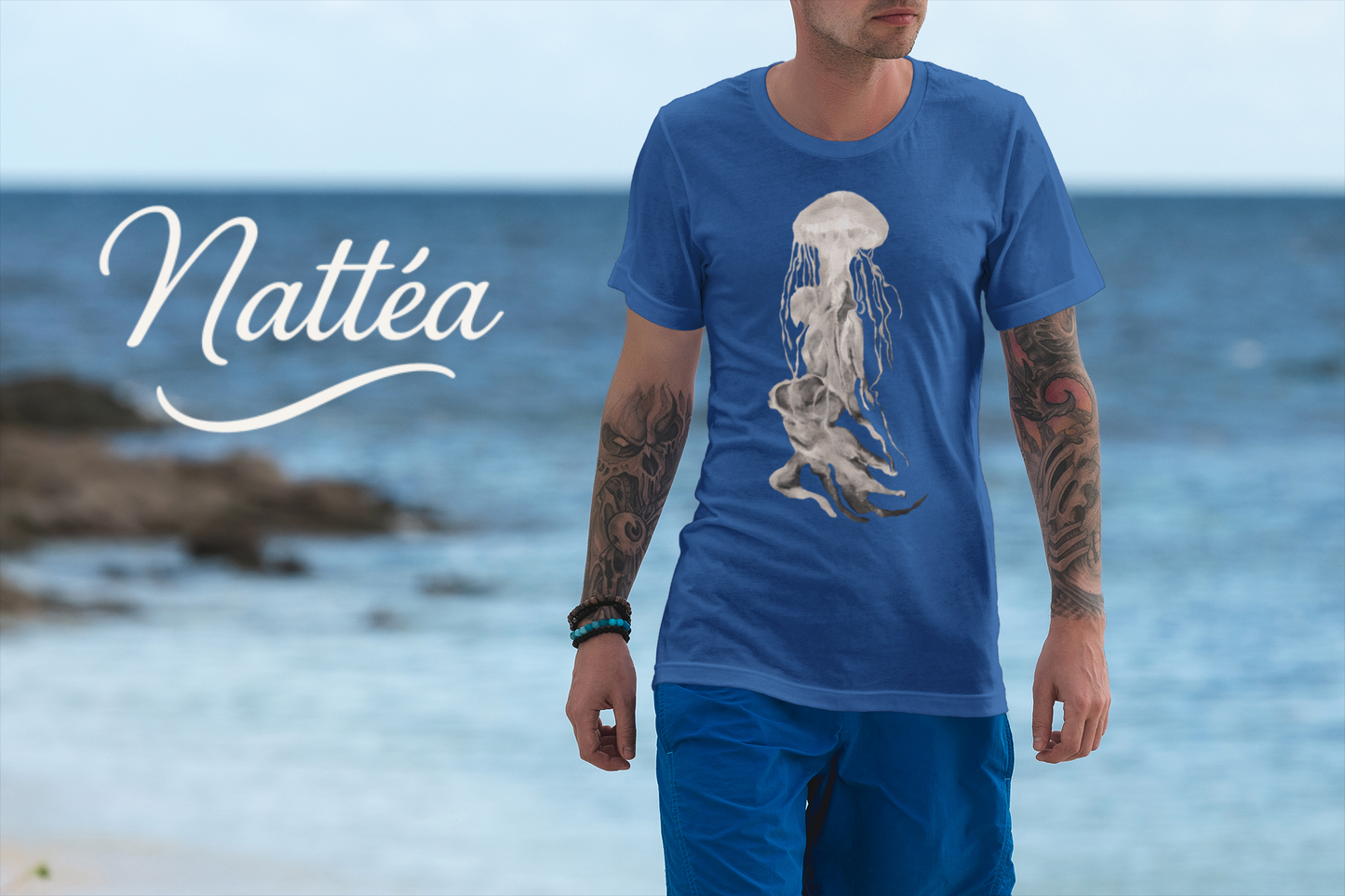 Jellyfish T-Shirt – Ocean-Inspired Art from Original Oil Painting Vintage Style
