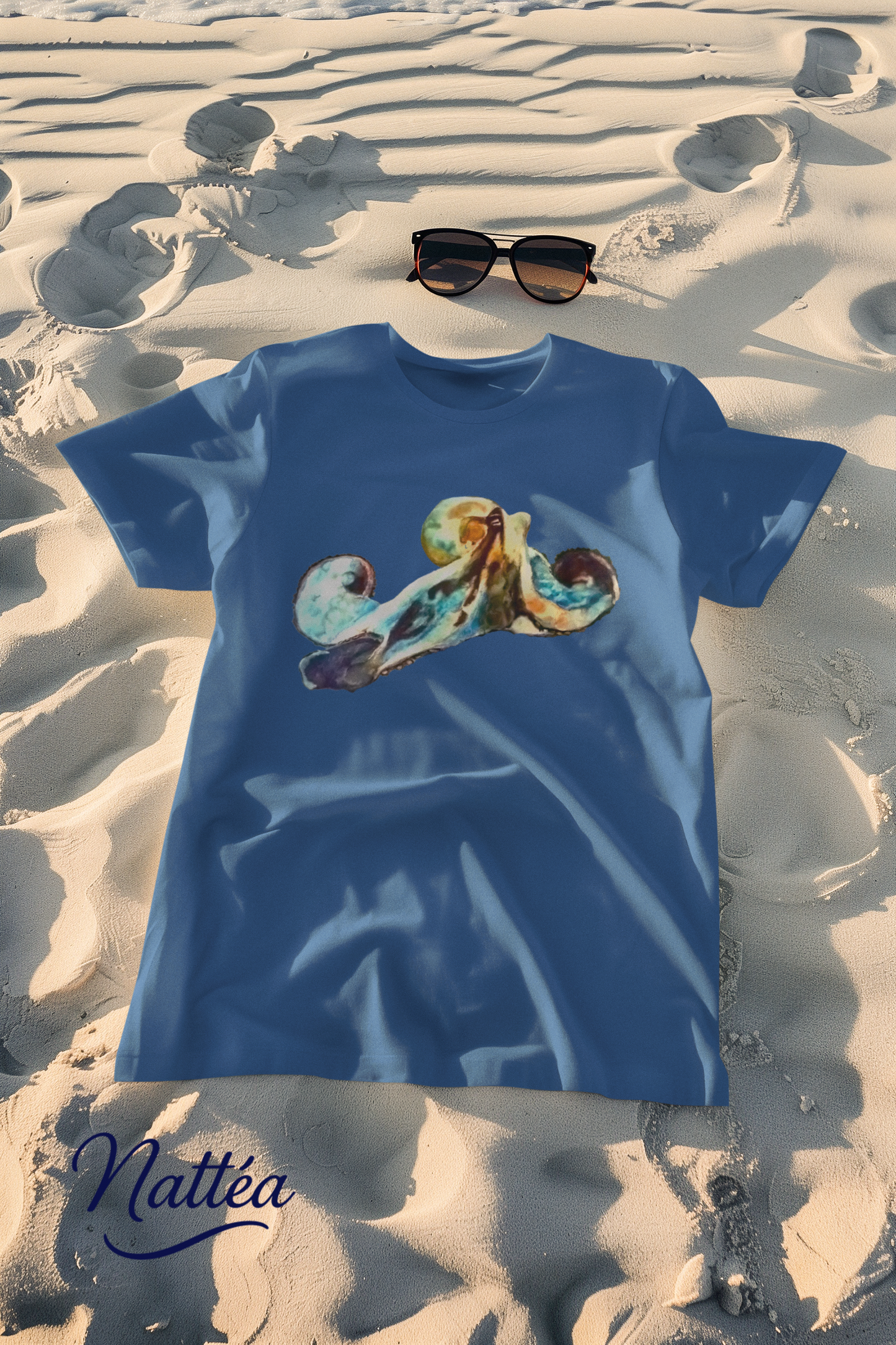 Octopus Art T-Shirt – Ocean Sea Life Design from Original Oil Painting