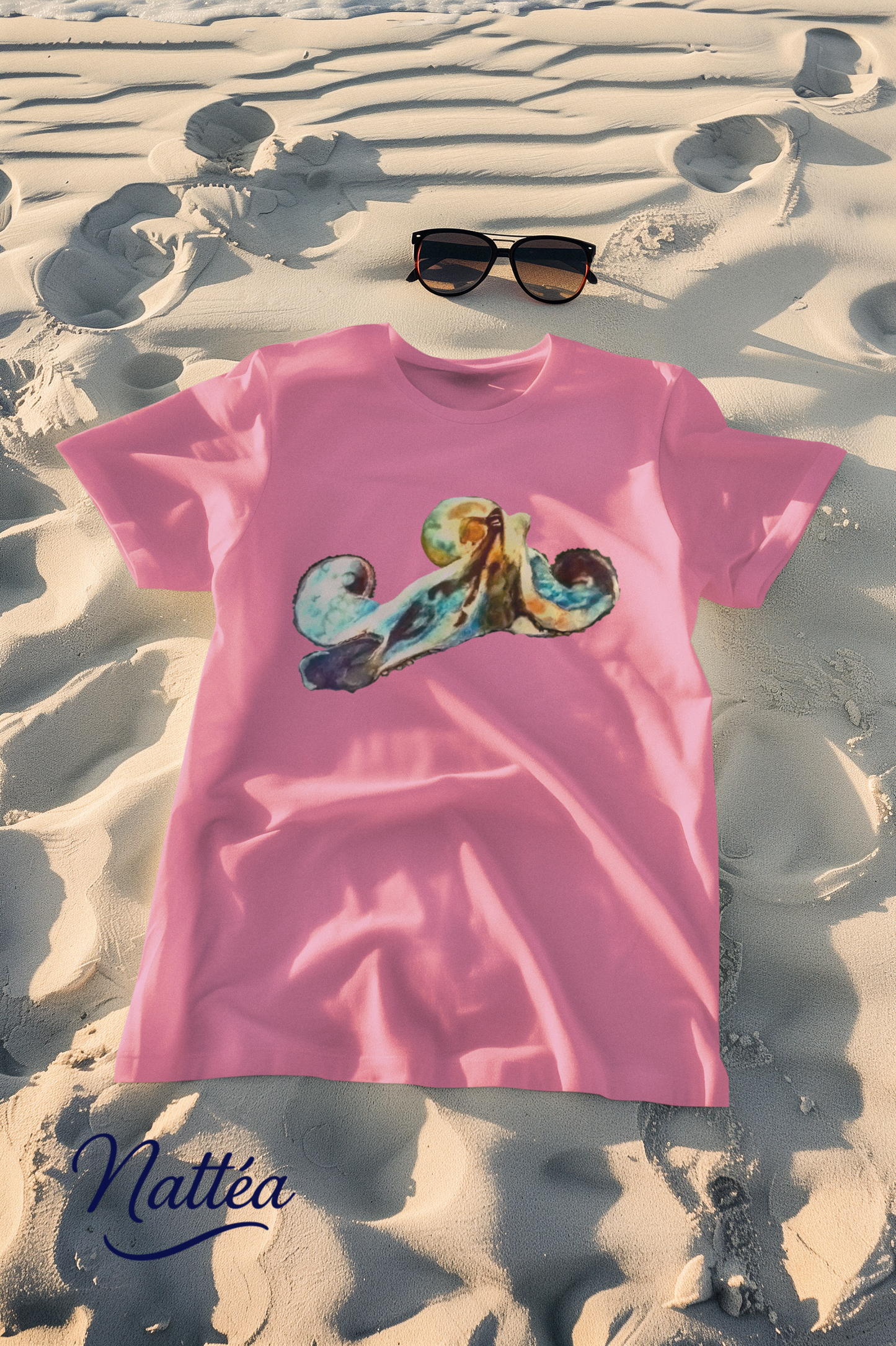 Octopus Art T-Shirt – Ocean Sea Life Design from Original Oil Painting