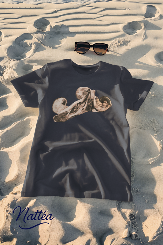Vintage Ocean Octopus T-Shirt – Artistic Wildlife Design from Original Art
