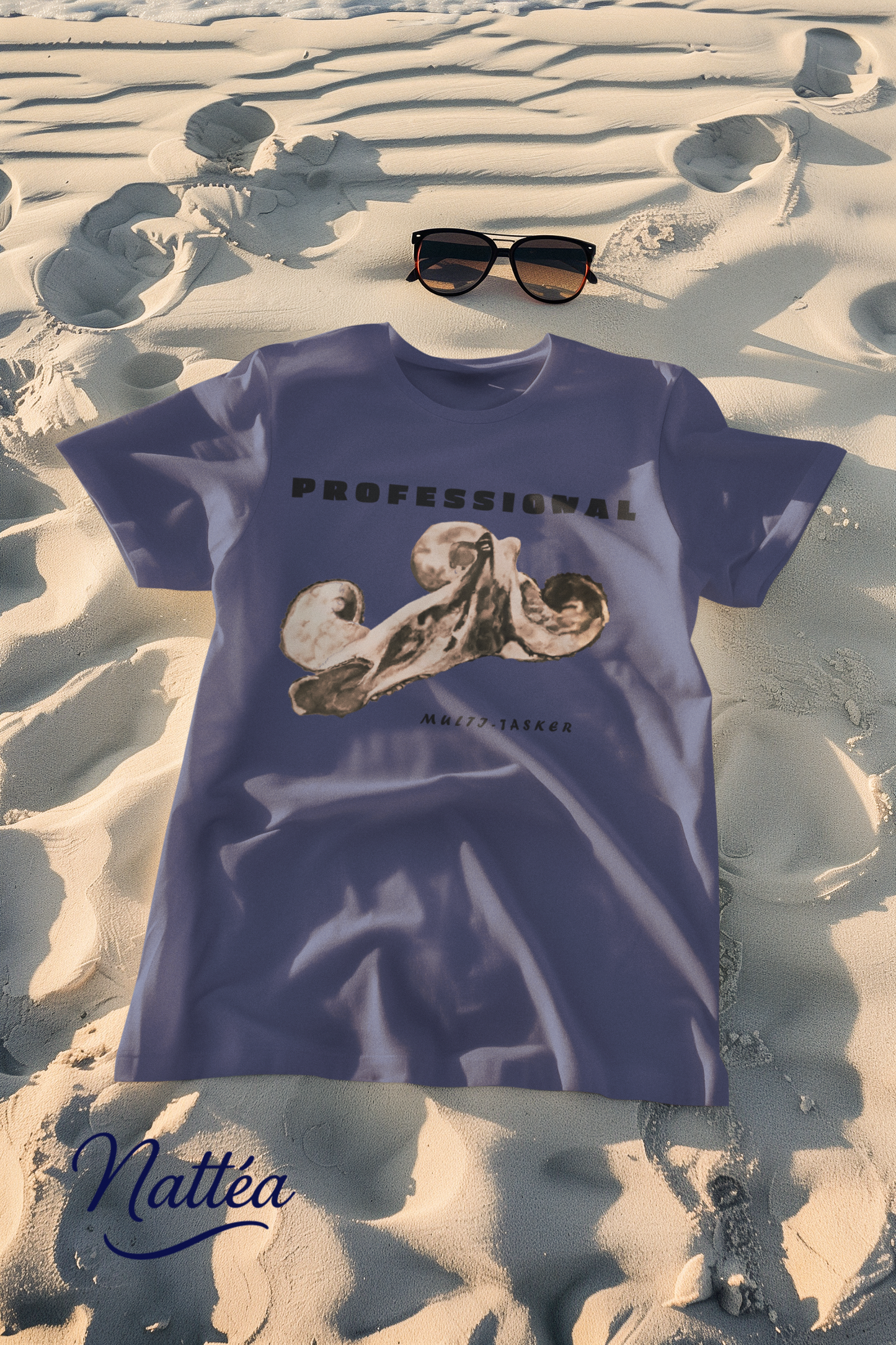 Funny Octopus T-Shirt – Vintage Ocean Creature Art with Professional Multi-Tasker Quote