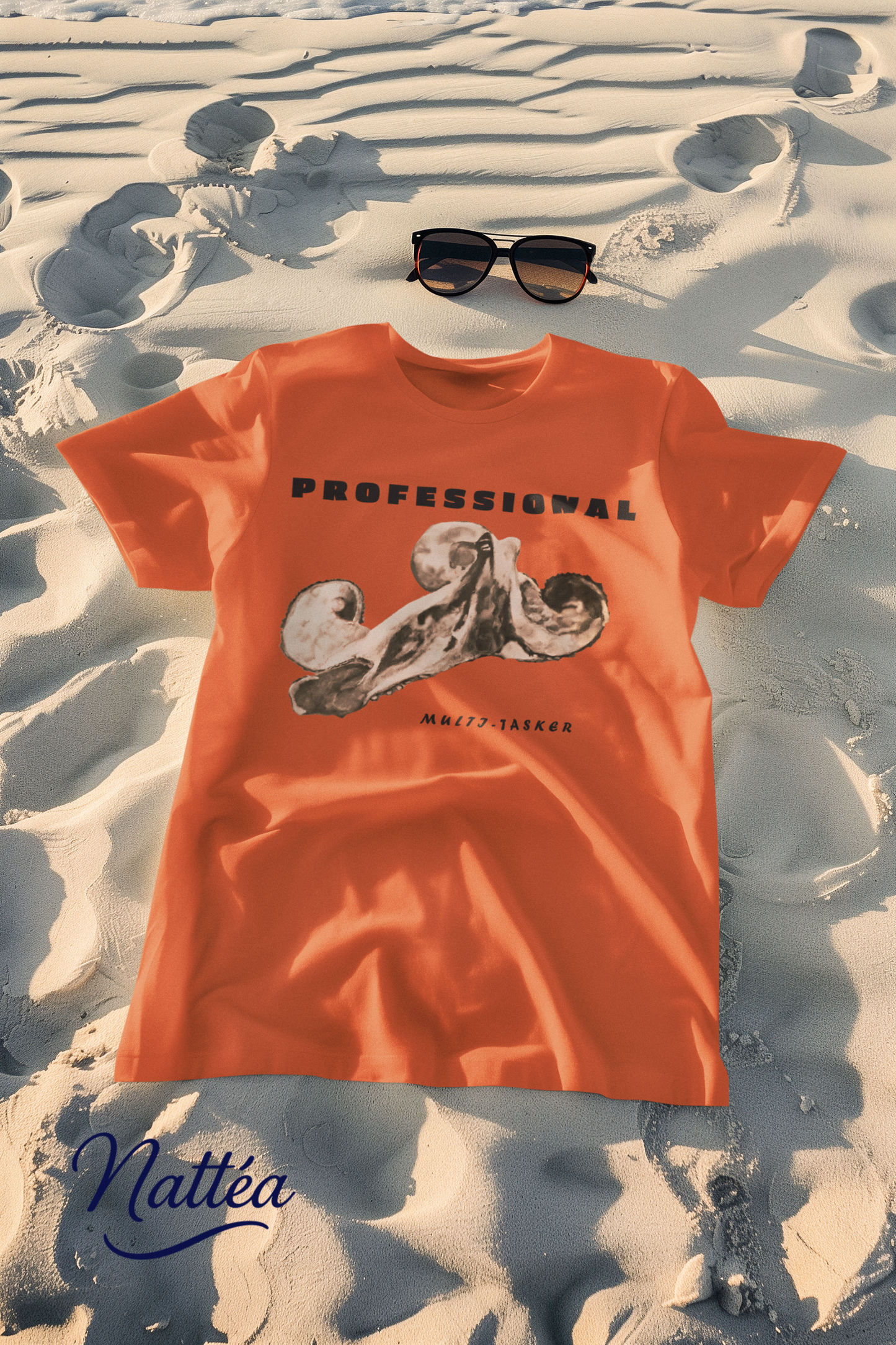 Funny Octopus T-Shirt – Vintage Ocean Creature Art with Professional Multi-Tasker Quote