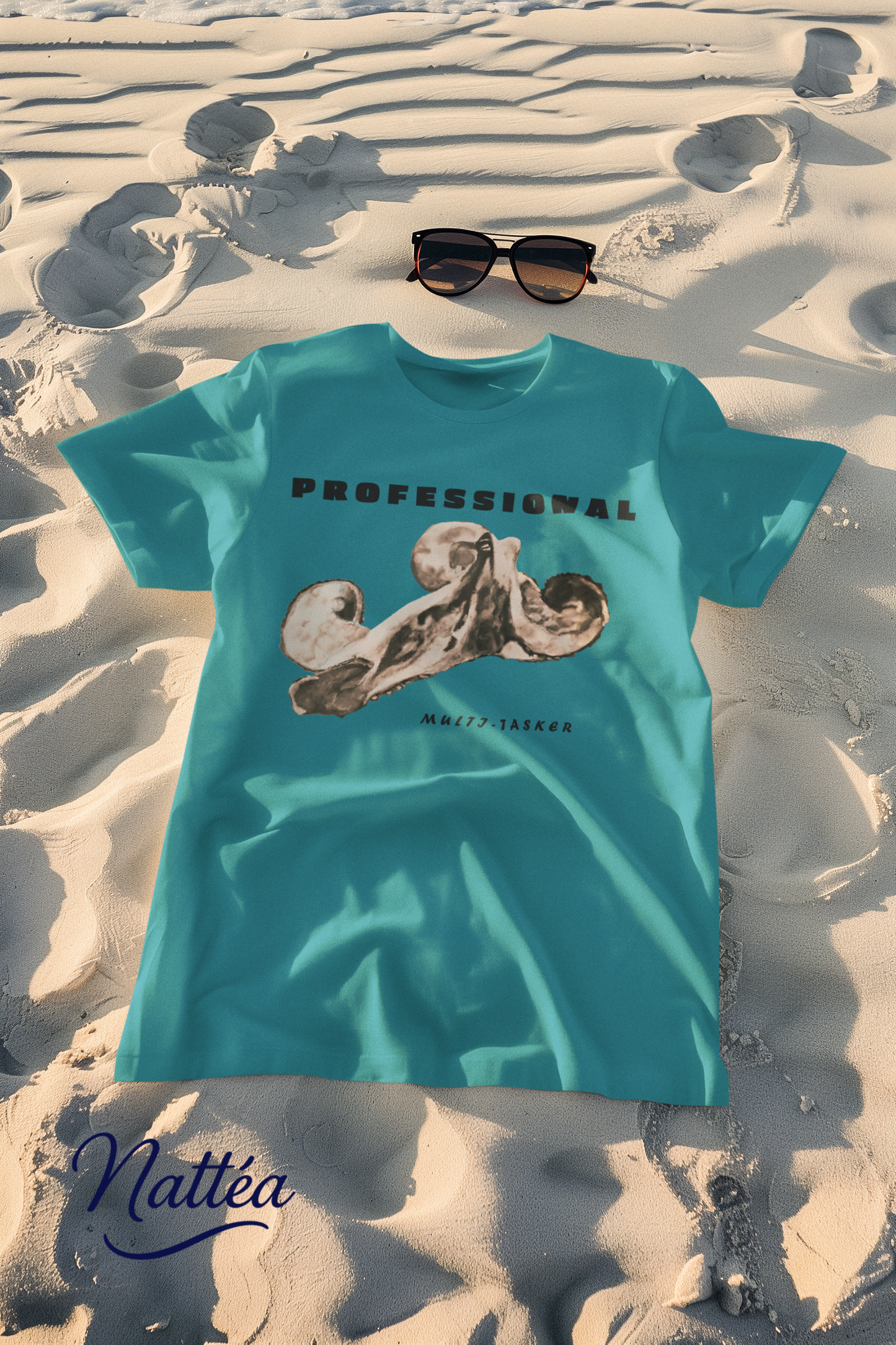 Funny Octopus T-Shirt – Vintage Ocean Creature Art with Professional Multi-Tasker Quote