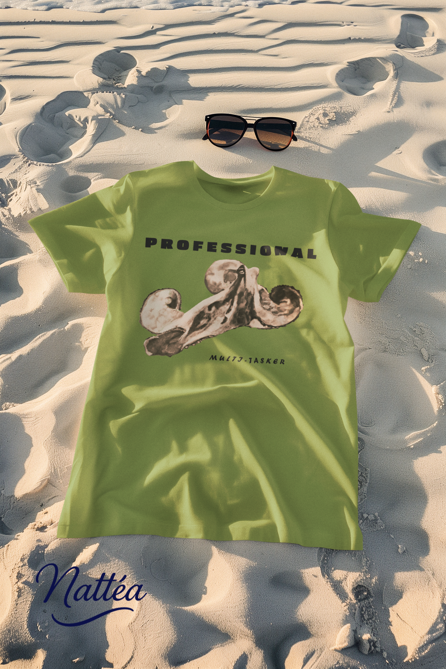 Funny Octopus T-Shirt – Vintage Ocean Creature Art with Professional Multi-Tasker Quote