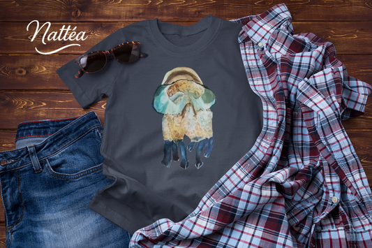 Dancing Jellyfish T-Shirt – Ocean Animal Art Tee from Original Painting