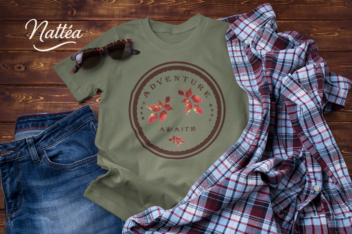 Adventure Awaits T-Shirt – Autumn Vibes Travel Tee