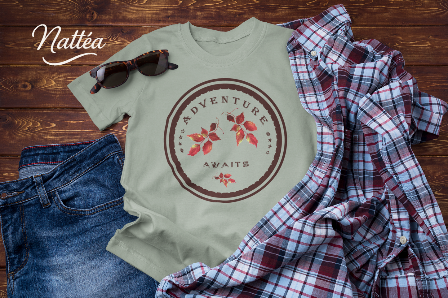 Adventure Awaits T-Shirt – Autumn Vibes Travel Tee